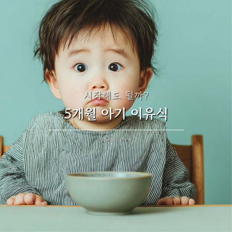  5개월 아기 이유식 시작 괜찮을까? 초기이유식 시기