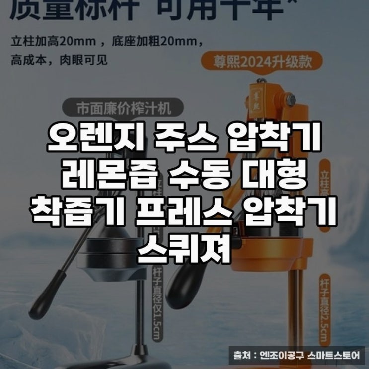  오렌지 주스 압착기 추천 및 사용 팁