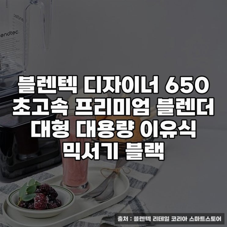  블렌텍 디자이너 650으로 더 편한 이유식 준비