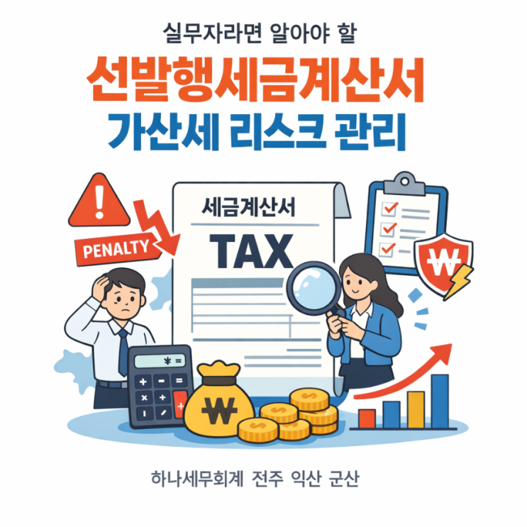  실무자라면 알아야 할 선발행세금계산서 가산세 리스크 관리: 군산세무사의 세금이야기