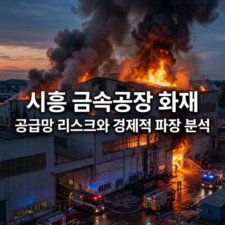  시흥 금속공장 화재가 불러올 공급망 리스크와 경제적 파장 분석