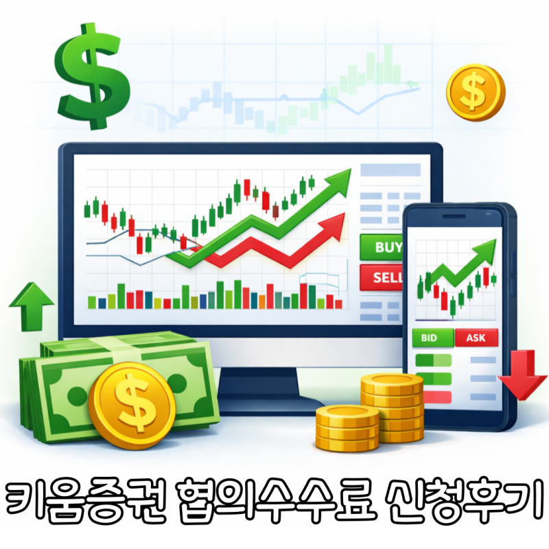 미국 주식 거래 수수료 줄이는 방법 - 키움증권 협의수수료 0.044% 신청 방법 후기