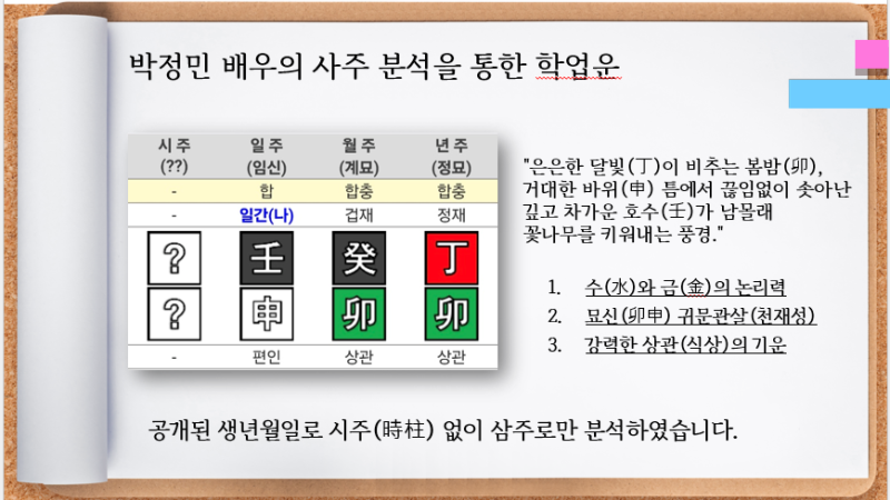 박정민 사주로 풀어보는 전교 1등 아이가 최고의 연기자가 된 이유