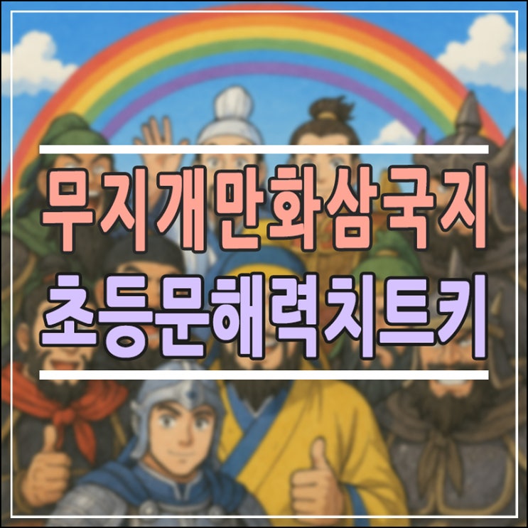  초등 문해력의 치트키, 무지개 만화 삼국지 완독으로 고등 독해력까지 잡는 법