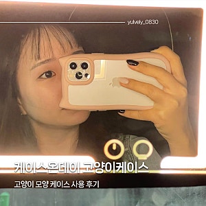 아이폰 12pro 젤 하드 고양이 케이스 케이스온데이 핑크 사용후기