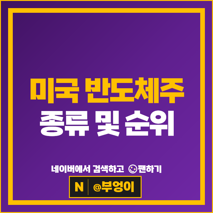 미국 반도체주 : 브로드컴 AMD 인텔 주가 퀄컴 엔비디아 주식