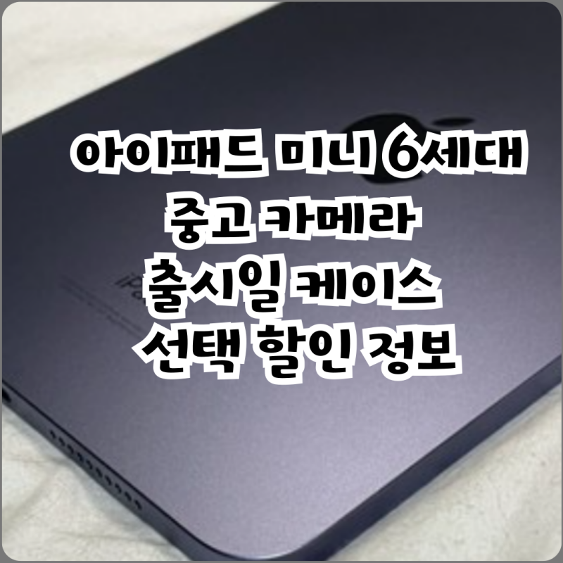 아이패드 미니 6세대 중고 카메라 출시일 케이스 선택 할인 정보