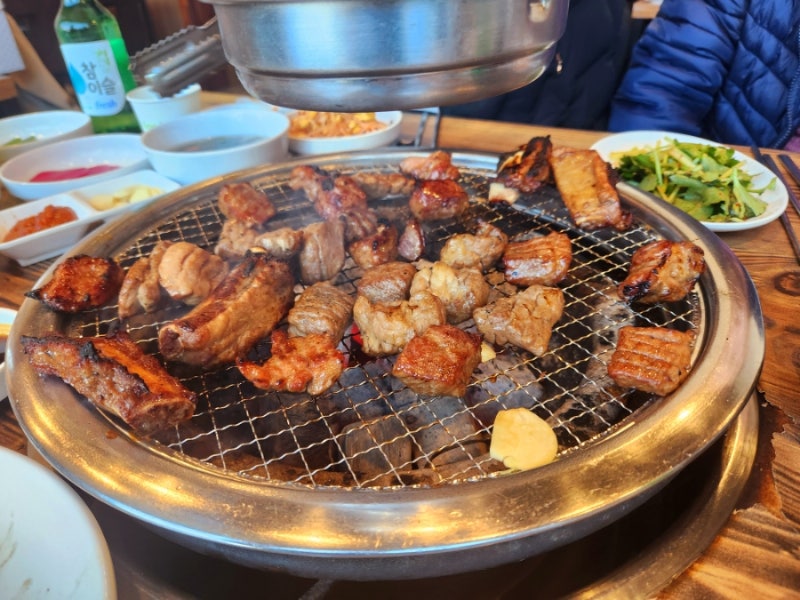 강원 홍천 맛집 박대감화로구이 돼지갈비 단체회식