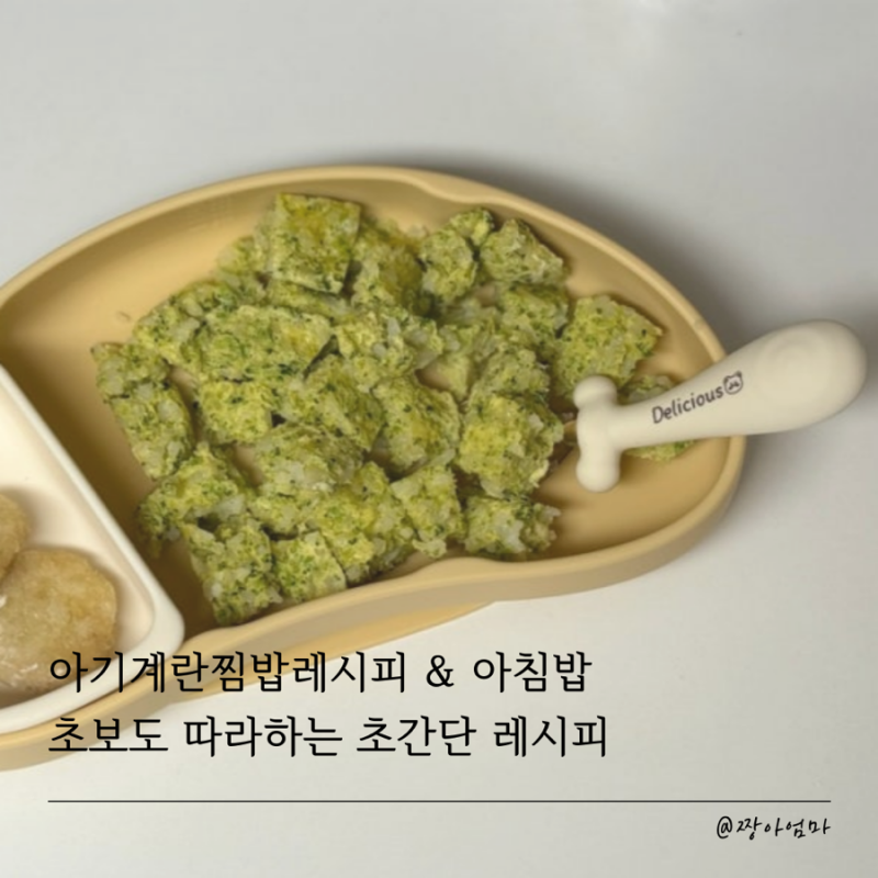 아기계란찜밥레시피 | 초보도 따라하는 초간단 레시피 | 유아식 아침밥 | 아기 밥태기극복