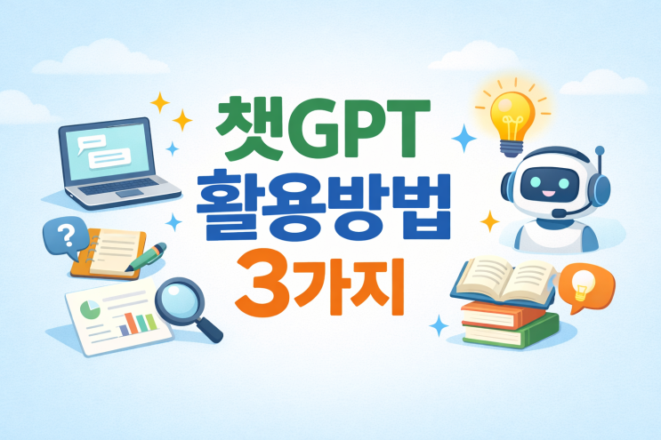  쳇GTP(지티피) 초보자의 챗쥐피티 활용 방법 3 가지