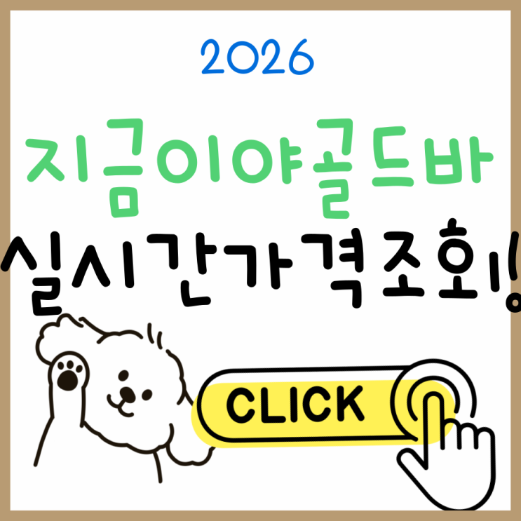  지금이야 골드바, 살때·팔때 타이밍과 실시간 가격 총정리