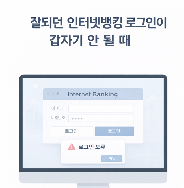  잘되던 인터넷뱅킹 로그인이 갑자기 안 될 때 원인 5가지｜보안프로그램 충돌 정리