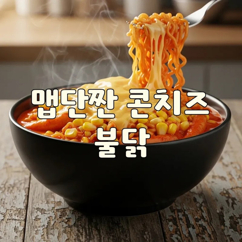 콘치즈 불닭볶음면 레시피: 맵찔이도 가능한 편의점 꿀조합!