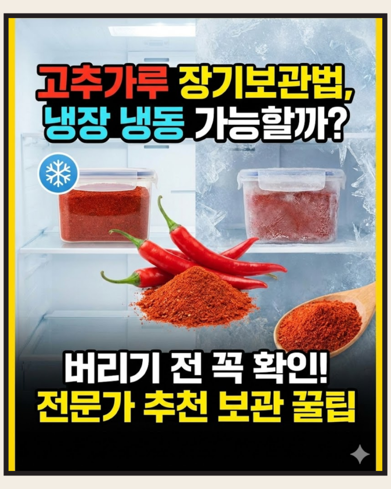 고추가루 장기보관법 냉장 냉동 가능할까?