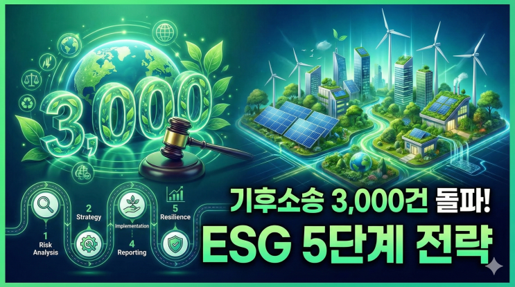  2026년 기후소송 3,000건 돌파! ESG 담당자가 반드시 알아야 할 기후 리스크 대응 5단계 전략