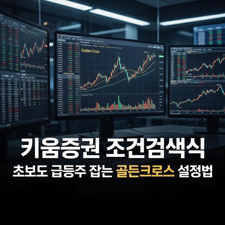  키움증권 조건검색식 초보도 급등주 잡는 골든크로스 설정법 (MTS 영웅문 사용법)