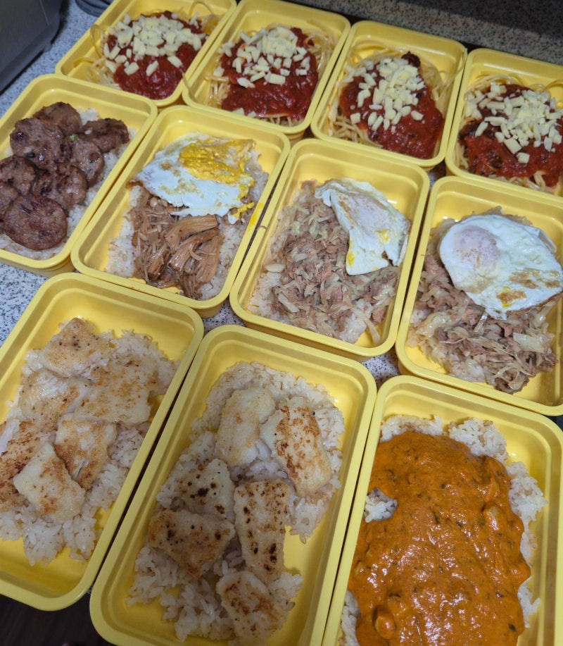 [도시락 메뉴] 현실적인 직장인 도시락 밀프랩 / 30분만에 2주치 도시락 싸기