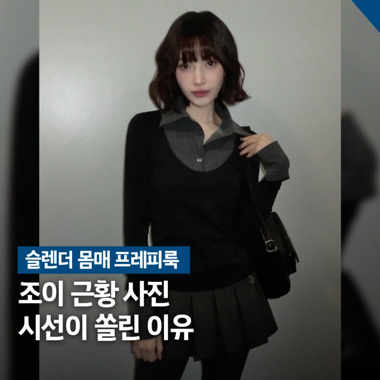  슬렌더 몸매 뽐내는.. 조이 프레피룩 셔츠 레이어드 코디