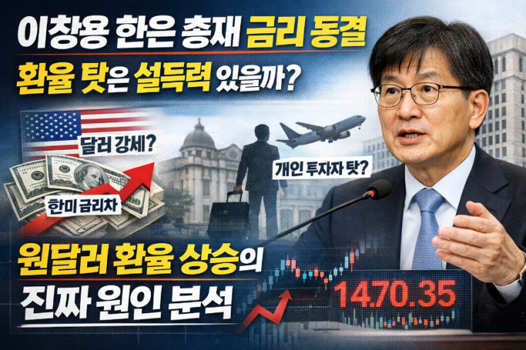  이창용 한은 총재 금리 동결, 환율 탓은 설득력 있을까? 원달러 환율 상승의 진짜 원인 분석