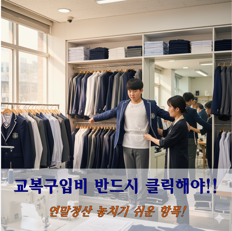중학교 교복 지원금 교복구입비 반드시 클릭해야! 놓치기 쉬운 교육비 연말정산