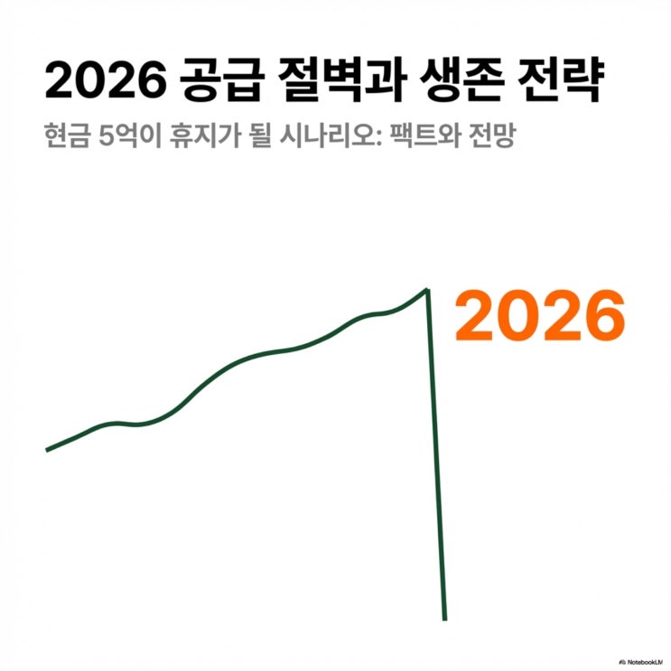  착공 붕괴가 만든 거대한 기회, 2026년 부동산 시장의 승자는 이미 정해졌다