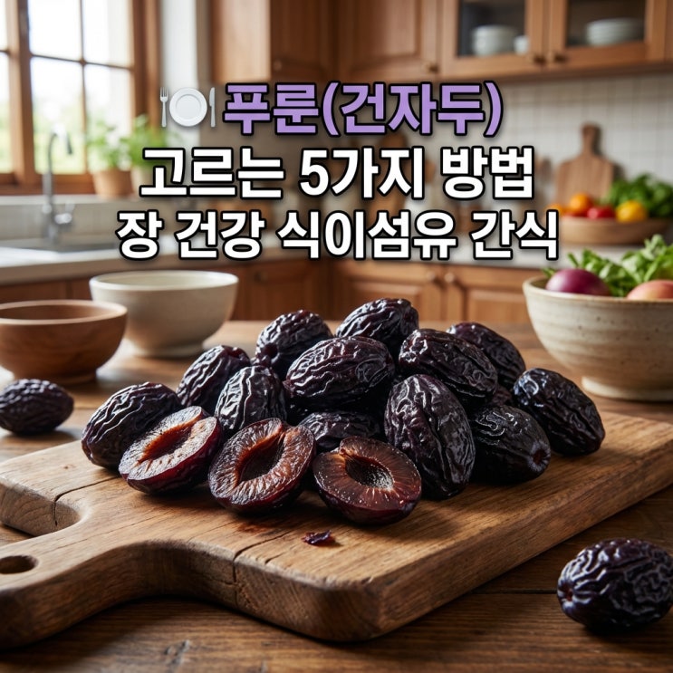  ️ 푸룬(건자두) 고르는 5가지 방법 | 장 건강 식이섬유 간식