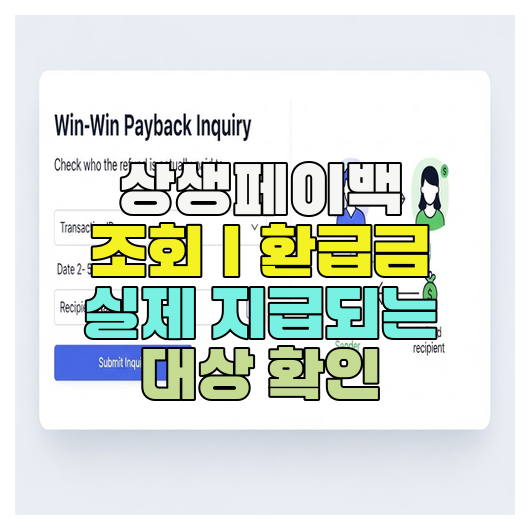  상생페이백 조회｜환급금 실제 지급되는 대상 확인