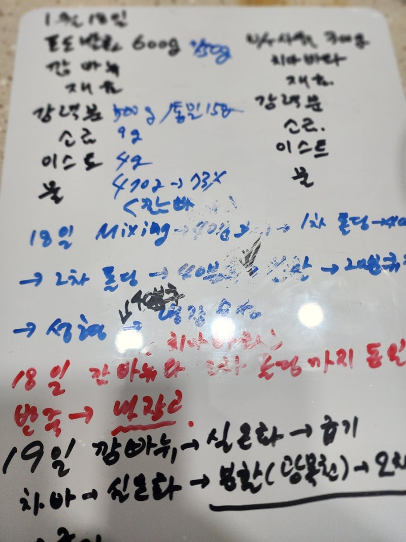 3차 깜빠뉴..1차발효에 숙성까지