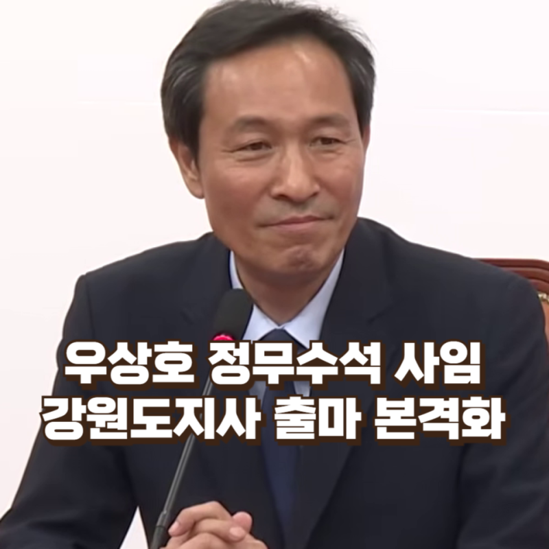 우상호 정무수석 사임…강원도지사 출마 본격화