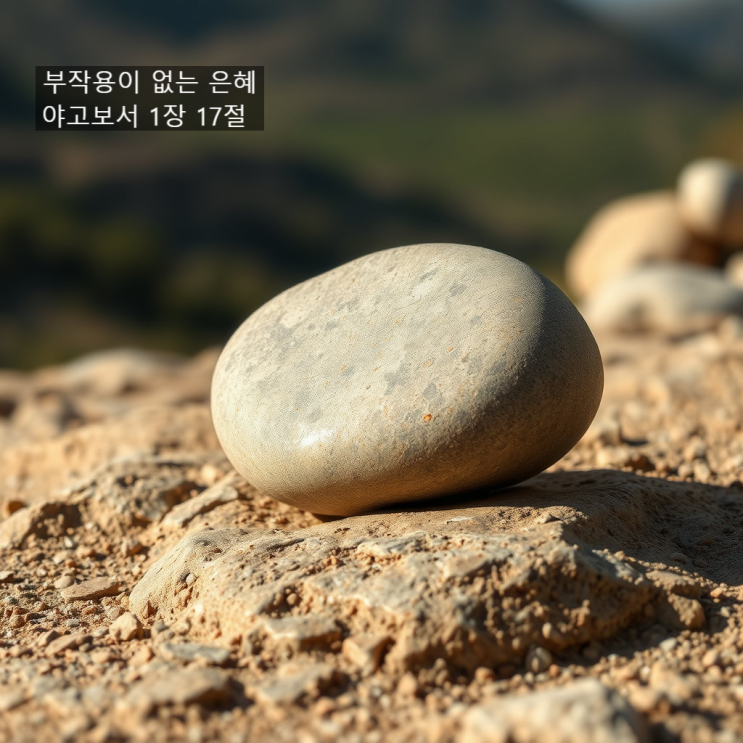  부작용이 없는 은혜 야고보서 1장 17절
