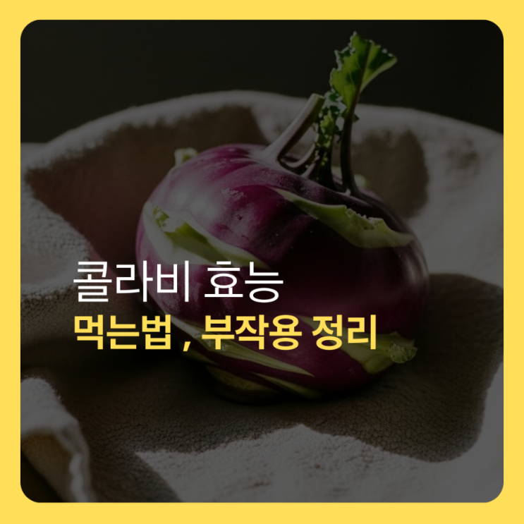  콜라비 효능 먹는법 부작용 보관법 한 번에 정리