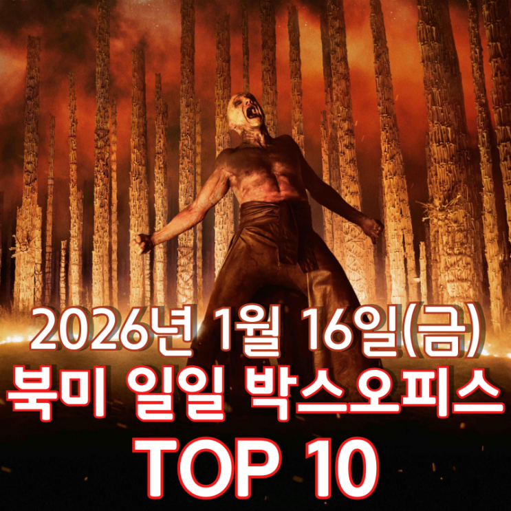  [북미 박스오피스] 일일 TOP 10 - 2026년 1월 16일(금)