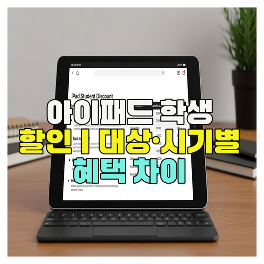  아이패드 학생 할인｜대상·시기별 혜택 차이