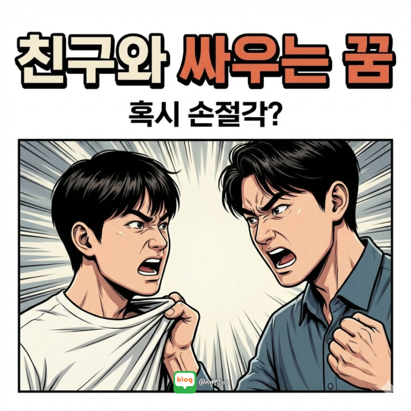 친구와 싸우는 꿈, 때리는 꿈 해몽, 혹시 손절각?