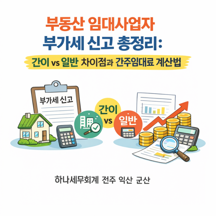  부동산 임대사업자 부가세 신고 총정리: 간이 vs 일반 차이점과 간주임대료 계산법: 군산세무사의 세금이야기