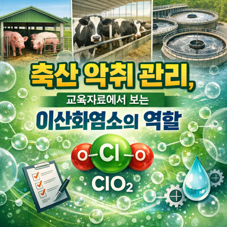  축산 악취 관리, 교육자료에서 말하는 ‘이산화염소’의 역할 축산시설에서 발생하는 악취 문제