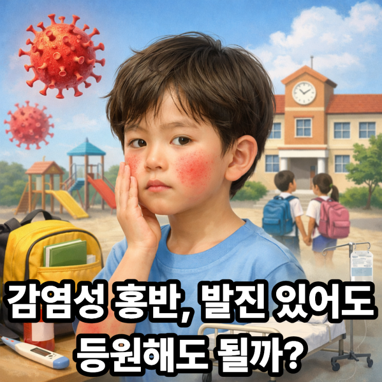  감염성 홍반에 걸렸을 때 등원·등교 기준｜언제부터 괜찮을까?