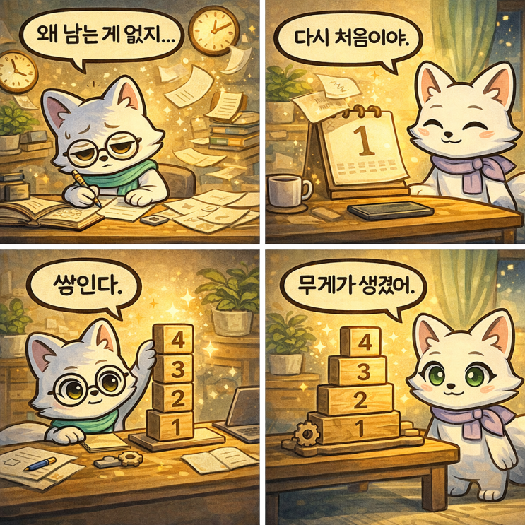  노력이 쌓이는 법, 어떤 노력은 늦게 오고 어떤 노력은 안 오는 이유