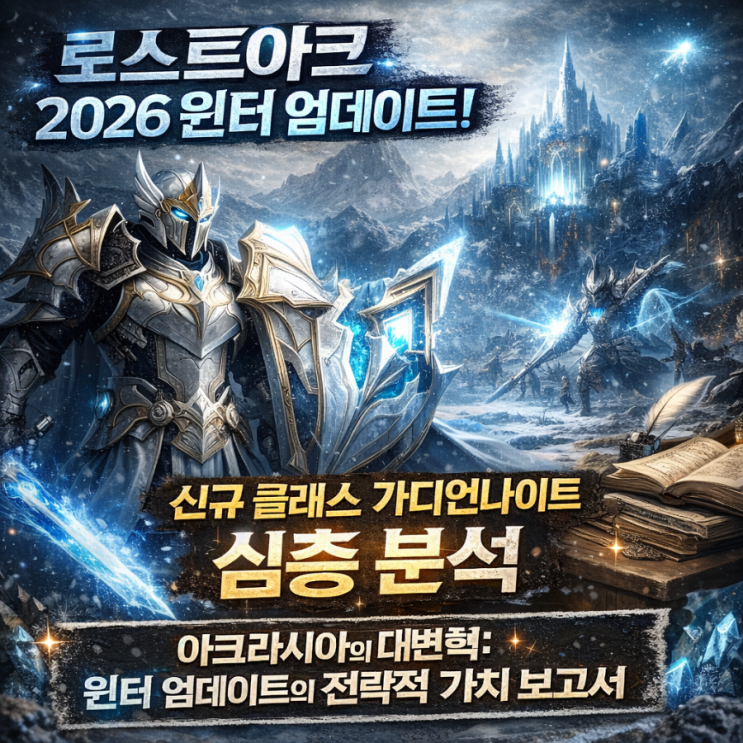  로스트아크 2026 윈터 업데이트 및 신규 클래스 가디언나이트 심층 분석 및 아크라시아의 대변혁: 윈터 업데이트의 전략적 가치 보고서