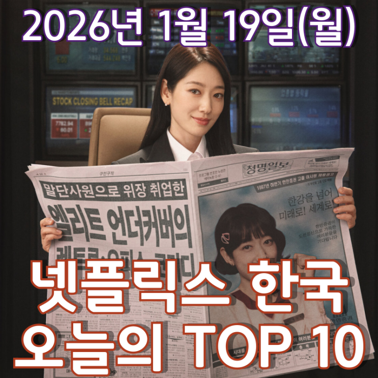  [넷플릭스 한국] 오늘의 TOP 10 - 2026년 1월 19일(월)
