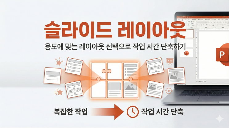 [파워포인트 슬라이드 디자인] 슬라이드 레이아웃 - 용도에 맞는 레이아웃 선택으로 작업 시간 단축하기