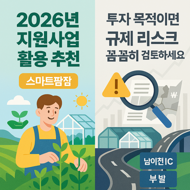  이천 스마트팜 투자, 2026년 골든타임? 농지 매매 성공 전략 가이드