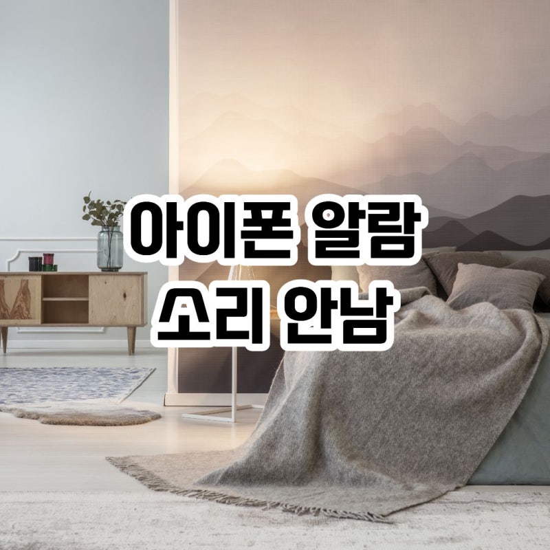 아이폰 알람 소리 안남 오류 의외의 원인