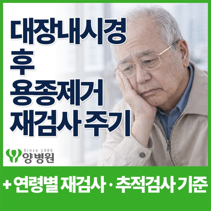  대장내시경 후 용종 제거했다면 재검사 주기는 이렇게 달라집니다 – 1년·3년 추적검사 기준 정리 및 연령별 대장내시경 검사 주기