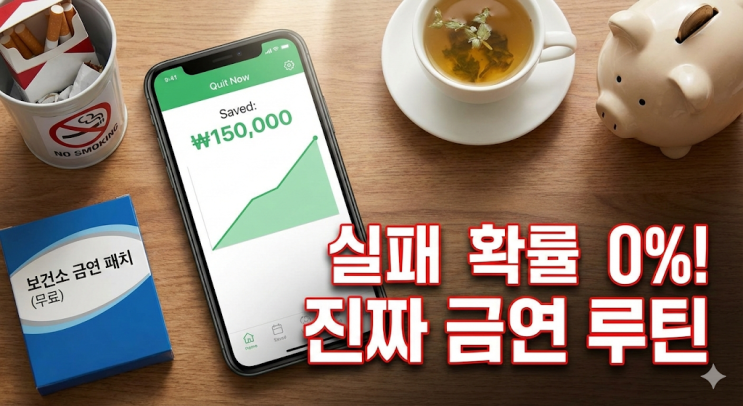  금연 성공 방법, 무작정 패치 붙이지 마세요. 보건소와 앱으로 3개월 만에 70% 성공률 만든 현실 루틴 공개