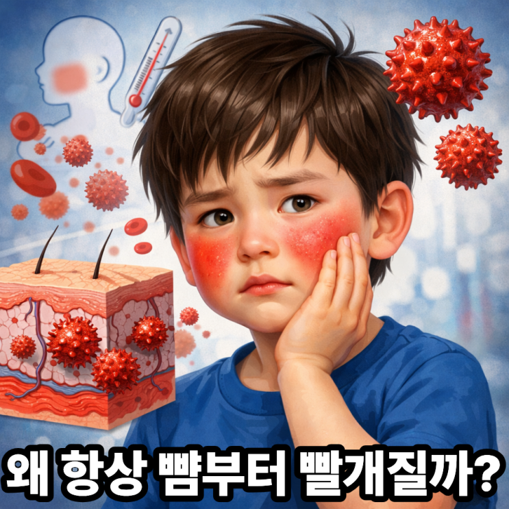  감염성 홍반은 왜 뺨부터 붉어질까? 얼굴에 먼저 나타나는 이유