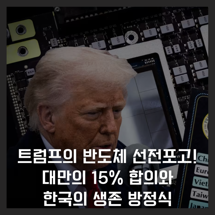  트럼프의 반도체 선전포고! 대만의 15% 합의와 한국의 생존 방정식