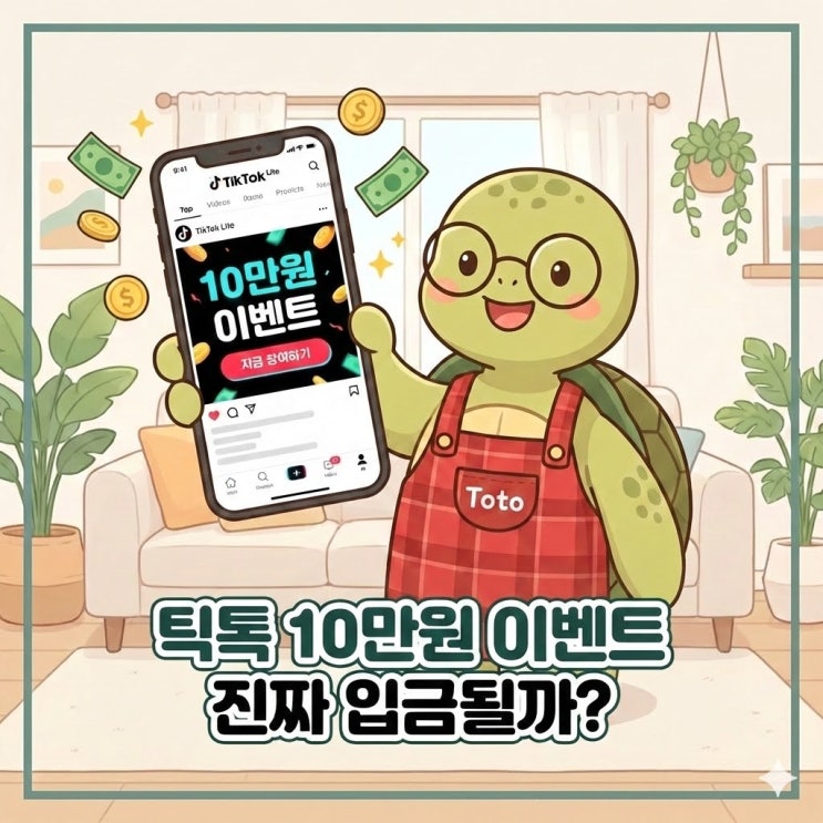  진짜 입금돼요? 틱톡 10만원 이벤트 직접 확인해보니..