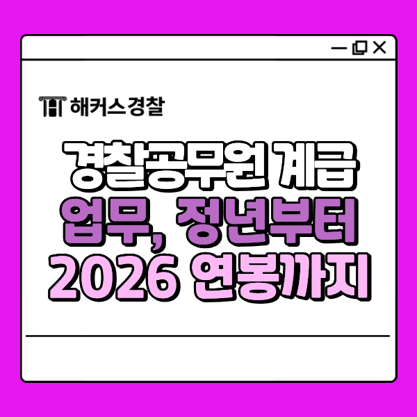  경찰 계급, 경위 경감 경정 총경 간부 순위 연봉