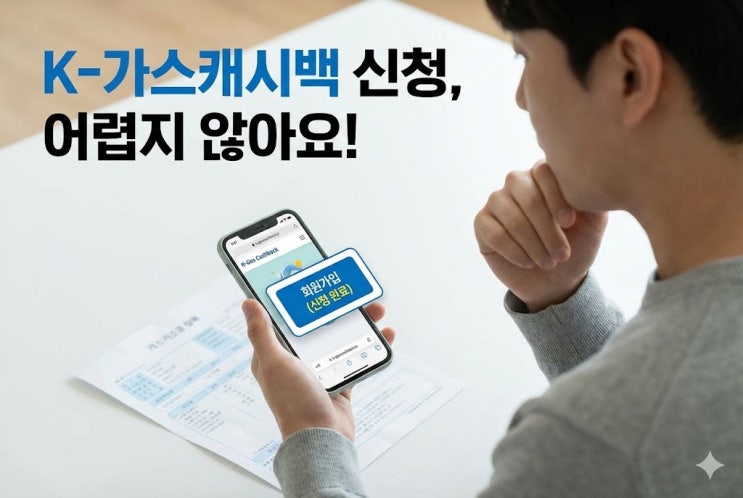  K-가스캐시백 신청방법, 홈페이지 K-Geo 앱 등록 5분 완성